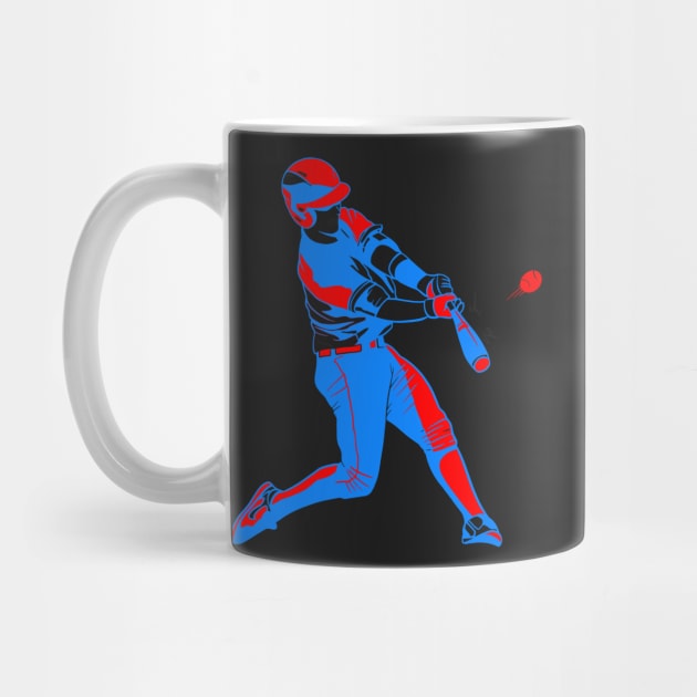 RED WHITE AND BLUE BASEBALL PLAYER by sailorsam1805